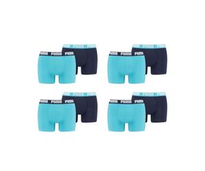 Puma Herren Boxershorts 8er Pack Aqua Blue : L