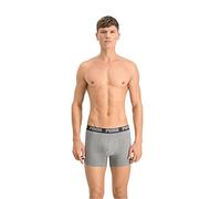 PUMA Herren Boxershorts Basic Trunk 2P, Dark Grey Melange/Black, XL, 521025001