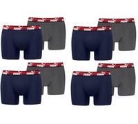 PUMA Herren Boxershorts Bold im 8er Pack, L, 006 - Navy/Grey Melange