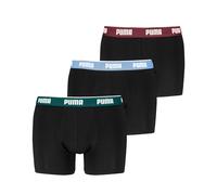 Boxershorts PUMA "PUMA MEN EVERYDAY BASIC BOXERS 3P", Herren, Gr. L, schwarz (schwarz combo), Single Jersey, Obermaterial: 95% Baumwolle, 5% Elasthan, körpernah, Unterhosen, Komfortabler elastischer L
