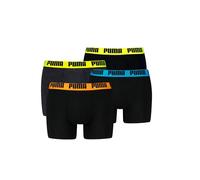 PUMA Herren Boxershorts Shorts Unterhosen Everyday Boxer 4er Pack, 2BlackPopp/2DarkGreyYellow M