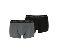 Puma Herren Trunks Elements Basic - 2er-Pack Grau/Schwarz - XXL