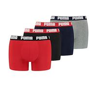 PUMA Herren Boxershorts Trunks Basic Elements aus Baumwolle mit Elasthan, 4er Pack