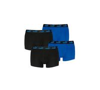 Puma Herren Boxershorts Trunks Basic Elements aus Baumwolle mit Elasthan, 4er Pack, Größe XXL in Schwarz Blau