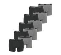 PUMA Boxershorts Herren 8er Pack Dark Grey Melange/Black Größe M