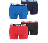 PUMA Herren Boxershorts Unterhosen 100004386 4er Pack, W?schegr??e:L, Artikel:-420 True Blue + 786 red/Black