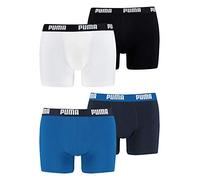 PUMA Herren Boxershorts Unterhosen 100004386 4er Pack, Wäschegröße:L, Artikel:-420 True Blue + 301 White/Black
