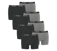 PUMA 2 er Pack Boxer Boxershorts Men Herren Unterhose Pant Unterwäsche, Farbe:691 - Dark Grey Melange/Black, Bekleidungsgröße:M