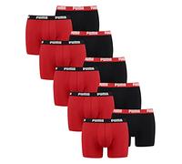 PUMA 10 er Pack Boxer Shorts Herren Unterhose (New Red/Black, XXL)