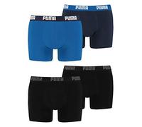 PUMA Herren Boxer Basic Unterhosen 4er Pack 521015001 (Black/Trueblue, XL)