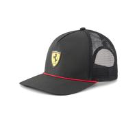 Puma Herren Cap - Ferrari Sportswear Race Trucker Cap, Polyester, Logo, einfarbig, One Size, schwarz, size Schwarz