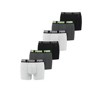 PUMA Herren Everyday Boxer Briefs 3 er Pack, Farbe:Black / Green / Grey, Bekleidungsgröße:S