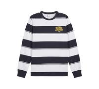 PUMA Herren Class Striped AOP Crew TR Crew-Sweatshirts, New Navy, M
