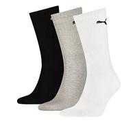 PUMA Herren Crew Socken, Weiß / Grau / Schwarz, 39-42 EU