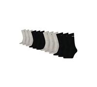 PUMA Herren Damen Crew Sportsocken Unisex 12P (Black/Grey, 35-38)
