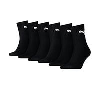 PUMA Herren Damen Everyday Tennissocken Short Crews 6 Paar, Größe:35-38, Artikel:-001 black