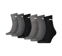 PUMA Herren Damen Everyday Tennissocken Short Crews 6 Paar, Größe:43-46, Artikel:-003 grey combo