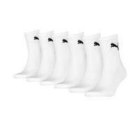 PUMA Herren Damen Everyday Tennissocken Short Crews 6 Paar, Größe:47-49, Artikel:-002 white