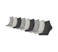 PUMA Herren Damen Quarter Sport Socken 9P anthraci/l Mel Grey/m Mel Grey 43-46