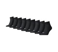 PUMA Herren Damen Quarter Sport Socken 9P Black 47-49