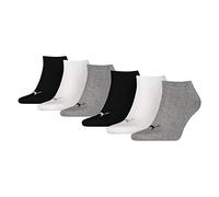PUMA Herren Damen Sneaker Socken Plain 6er Pack, grey/white/black 43-46