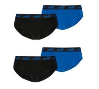 PUMA Herren Elements Basic Brief Slips Unterwäsche im 4er Pack, M, 002 - Blue/Black