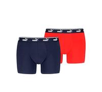 PUMA Men's Elements Boxer, red/Navy, M (2er Pack)