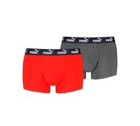 PUMA Men's Elements Trunk, red/Navy, M (2er Pack)