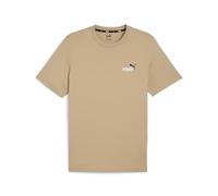 PUMA Herren ESS+ 2 Color Small Logo Tee Baumwolle T-Shirt Prairie Tan (DE/NL/SE/PL, Alphanumerisch, M, Regular, Regular, Prairie Tan)