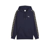 Hoodie PUMA "Essentials Elevated Tape Relaxed Hoodie Herren", Herren, Gr. XS, blau (navy blau), Obermaterial: 34% Polyester, 66% Baumwolle. Kapuzenfutter: 100% Baumwolle. Rippe: 3% Elasthan, 97% Baumw