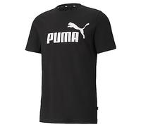 PUMA Herren Essentials Logo Tee Grau Standardlänge Klassische Passform Kurzarm Baumwolle 100% T-Shirt Sport 586253-07, Schwarz, XXL