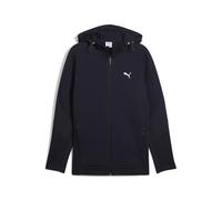 Kapuzensweatshirt PUMA "EVOSTRIPE FULL-ZIP HOODIE DK", Herren, Gr. XL, blau (new navy), Obermaterial: 77% Baumwolle, 23% Polyester, unifarben, sportlich, slim fit normal, Langarm, Sweatshirts (6244254