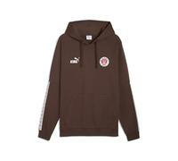 Hoodie PUMA "FC St. Pauli KING Hoodie Herren", Herren, Gr. M, weiß (espresso braun weiß), Obermaterial: 100% Baumwolle. Rippe: 3% Elasthan, 97% Baumwolle. Besatz: 100% Polyester, normal, Rundhals, Swe