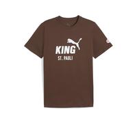 PUMA Herren FC St. Pauli King Logo T-Shirt M, Espresso Brown White