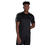 PUMA Herren Fit Taped Tee T-Shirt, Schwarz, S