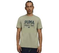 PUMA Herren Graphic Varsity T-Shirt XS, Lux Army Green