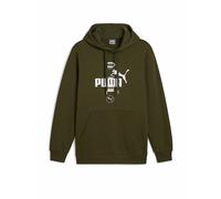 Kapuzensweatshirt PUMA "POWER GRAPHIC HOODIE FL" Gr. XL, grün (dark olive) Herren Sweatshirts (74900805-XL) dark olive