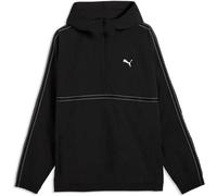 Sweatshirt PUMA "PUMA Class Relaxed Pinnacle Hoodie mit Reißverschluss bis zum", Herren, Gr. M, schwarz, Obermaterial: 100% Nylon. Seitentasche - Oben: 100% Polyester, relaxed fit, Sweatshirts Sweatsh