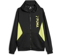 PUMA Herren Kapuzenpullover Fit Double Knit FZ - Schwarz-Gelb Burst - Gr. S