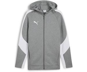 PUMA Herren Kapuzensweat teamEVOSTRIPE Hooded Jacket (659947) XXL Medium Gray Heather-PUMA Silver-PUMA White