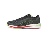 PUMA Herren Laufschuhe - Velocity Nitro, Low, Turnschuhe, Sneaker, Sport, Training Schwarz/Weiß/Grün EU 40.5