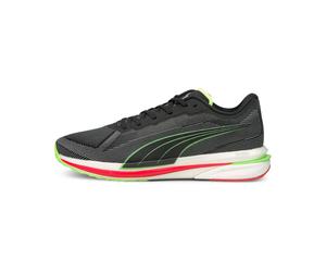 PUMA Herren Laufschuhe - Velocity Nitro, Low, Turnschuhe, Sneaker, Sport, Training Schwarz/Weiß/Grün / EU 40.5 40.5 Schwarz