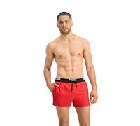 PUMA Herren Logo Length Swim Shorts Badehose, Rot, S