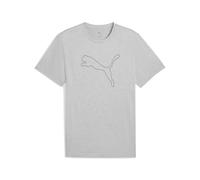 PUMA TAD ESSENTIALS Meliertes T-Shirt mit Cat Logo Herren, Kleidung, Grau, S Gray
