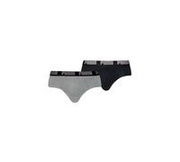Puma Herren Unterhose Basic Brief – 2er Pack – Dark Grey Melange/Black – Größe L