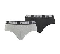 PUMA Herren Mens Everyday Briefs Unterwäsche, Dark Grey Melange / Black, S EU