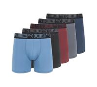 PUMA Herren Performance-Boxershorts, 5er-Pack, Blau/Pink/Schwarz, Large