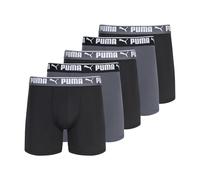 PUMA Herren 5 Pack Performance Boxer Briefs Retroshorts, schwarz/grau, Small