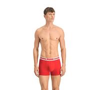 Puma Herren Placed Logo Boxers Boxer, red/Black, M (2er Pack)