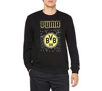 PUMA Herren Pullover BVB ftblCore Graphic Crew Sweat, Puma Black-Cyber Yellow, XL, 758090